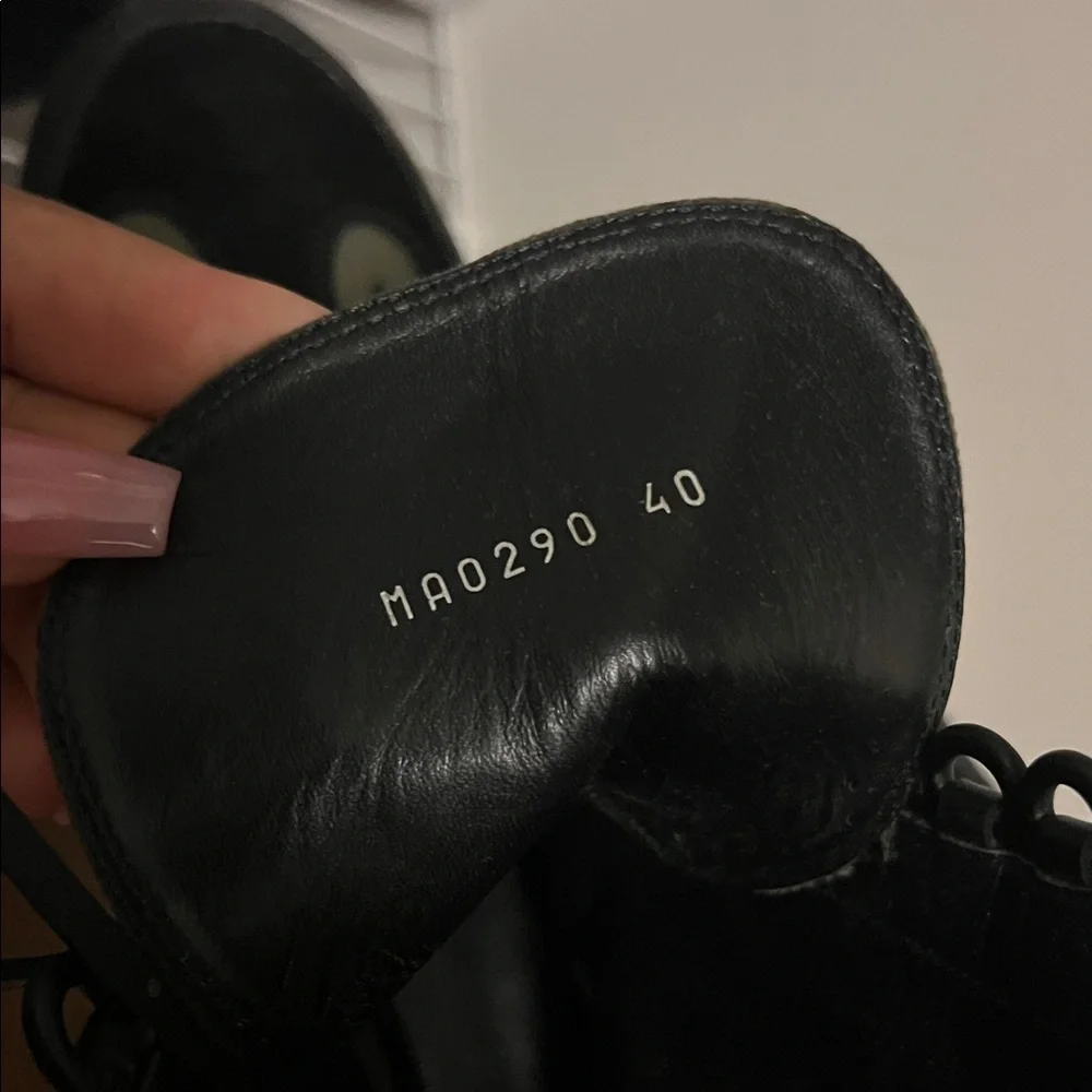 Louis Vuitton Black and Olive Combat Boots - Picture 5 of 7